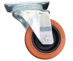 4" Orange Swivel Castor (unbraked)
