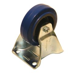4" Fixed Blue Wheeled Castor