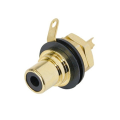 Panel Mount Phono connector female Red