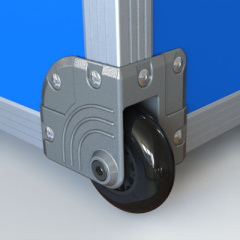 3" Recessed Corner Castor W8675