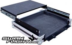 Denon DN-MC6000 & Laptop Flight Case Foam Lined Version Open