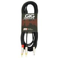 3.5mm Stereo Jack to 2x RCA Phonos "Y" Lead 8metres