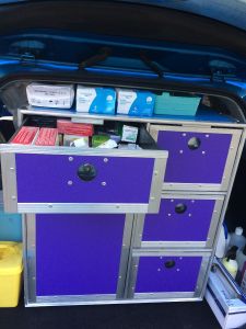 Veterinary Storage Drawer Car Boot Flight Case