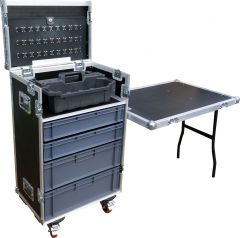 Mechanics Tool & Drawer Flight Case with Stanley Tote Tray