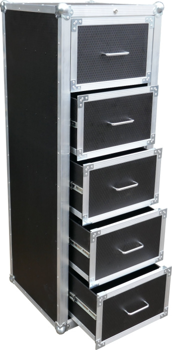 5 Drawer Flight Case Filing Cabinet | Flight Case Furniture | Swanflight