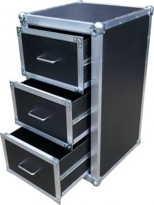 3 Drawer Flight Case Filing Cabinet 