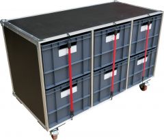 6 Large Drawer Motorsport Tool Flight Case with Bungees