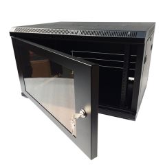 Wall Mountable 19" Rack Cabinets with Smoked Polycarbonate Door (450mm Depth)