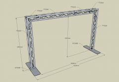 Tri Truss Goal Post System (Squared corners) with 50mm tubing